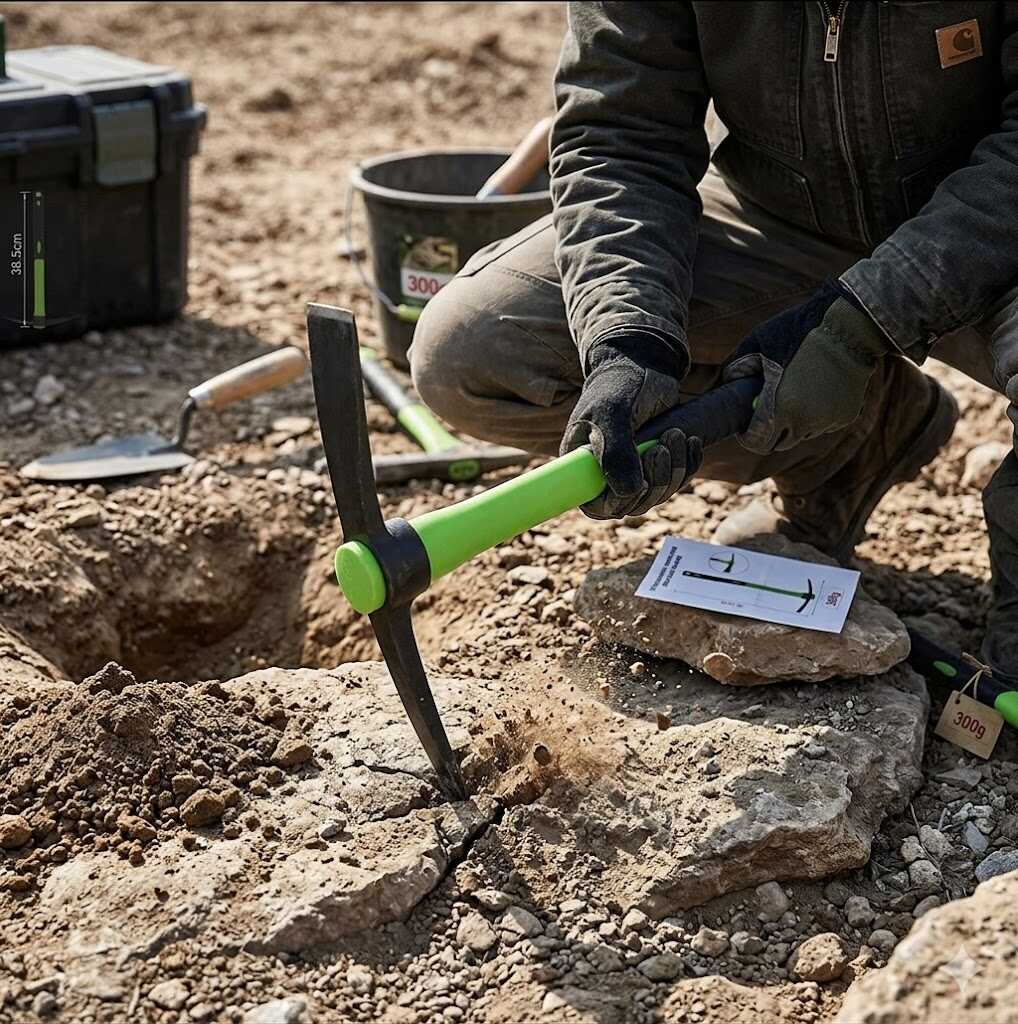 Kerti kézi csákánykapa és ültető üvegszálas nyéllel 38.5cm Kmt TOOLS - Image 5