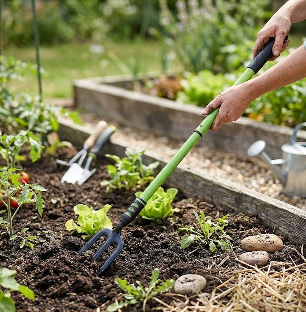 Kerti teleszkópos talajlazító villa állítható nyéllel 62-90cm Kmt TOOLS - Image 4