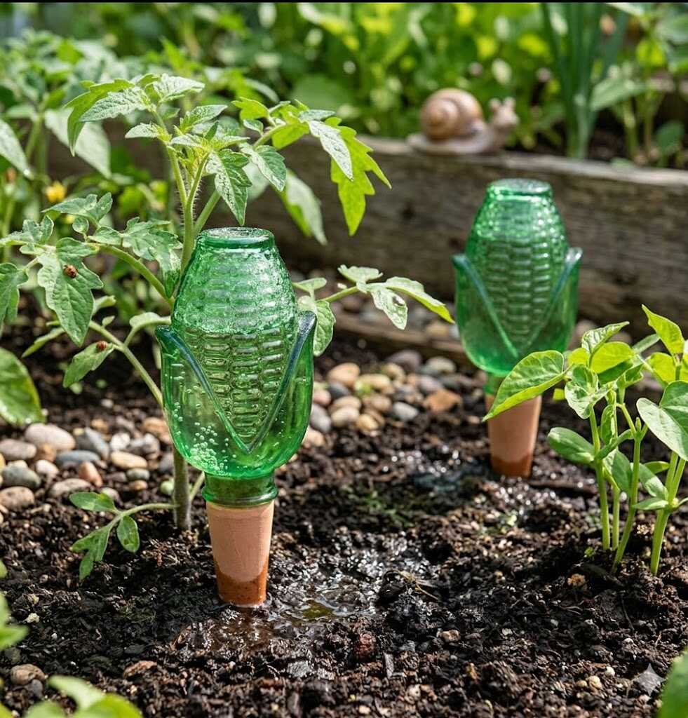 Automata kerámia vízcsepegtető és növényöntöző kúp kukorica dizájnnal 138mm Kmt TOOLS - Image 4